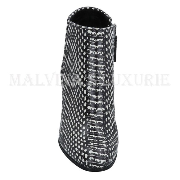 GIUSEPPE ZANOTTI BOOTS SNAKE EMBOSSED LEATHER ANKLE BOOTIES sz IT 39 US 9 - Picture 3 of 7